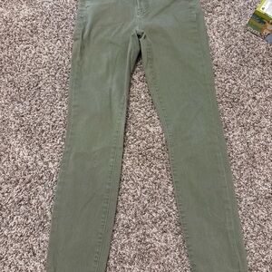 J crew Mercantile Olive Green Stretch Skinny Pants
Size 25